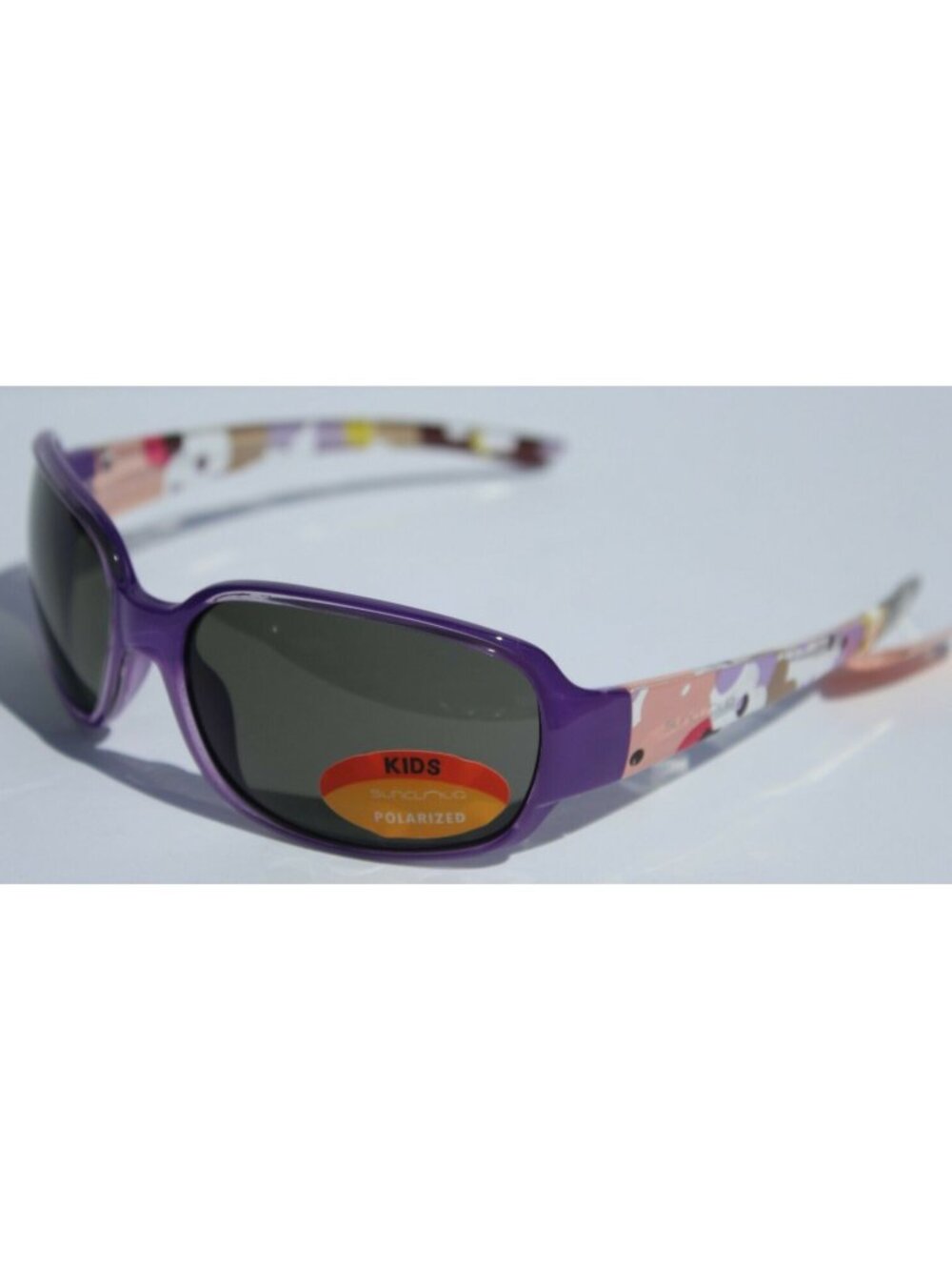 SUNCLOUD Picnic POLARIZED Sunglasses Purple/Crystal Flowers/Gray Girls NEW
